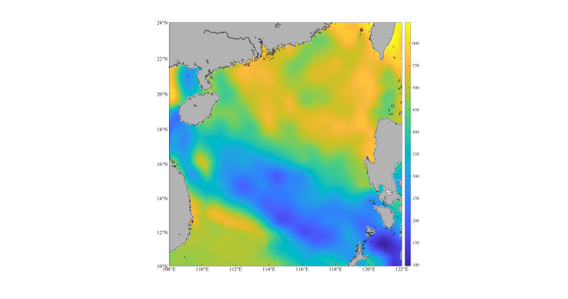 Average daily data of the first day of swrad output by roms